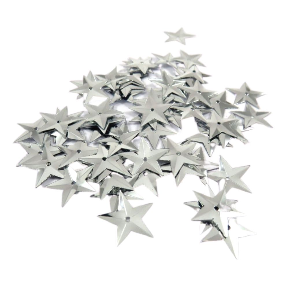 Star Sequins Silver / Lentejuelas de Estrellas Plateadas Adornos / Embellishments Darice