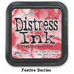 Tim Holtz Distress Festive Berries / Tinta para Sellos Tintas Ranger