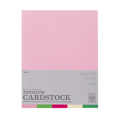 Botanical Cardstock  / 50 Hojas de Cartulina de Colores T. Carta Papel Core&