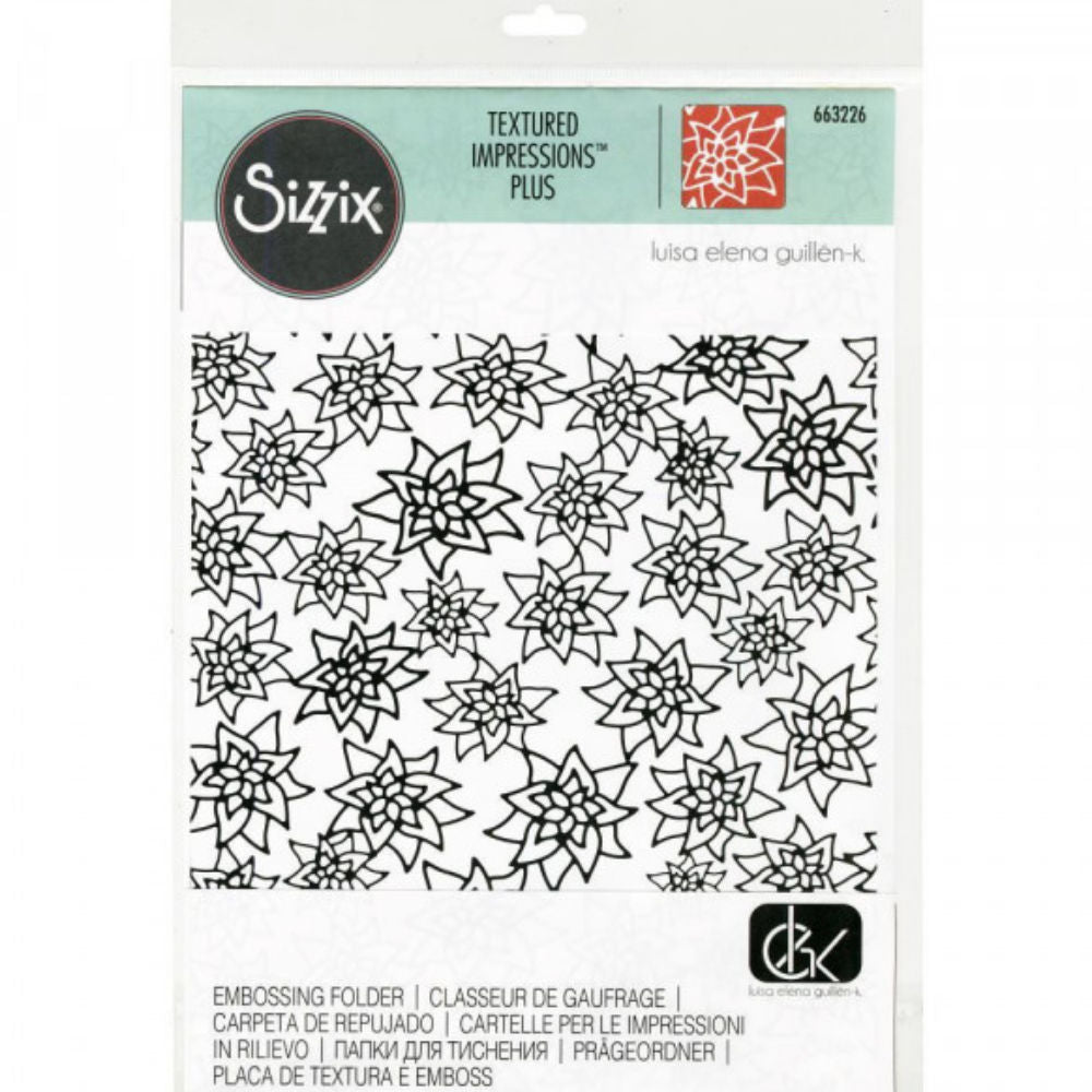 Embossing Plus / Folder de Grabado Plus Flores Navideñas Folders de Grabado Sizzix