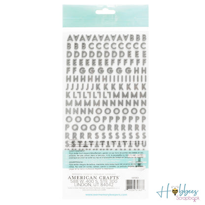 Mold Press Alphabet Stickers / Estampas de Alfabeto 3D Minúsculas Estampas We R Memory Keepers