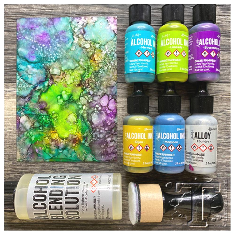 Tim Holtz Alcohol Ink Bottle  / Tinta al Alcohol Verde Botella Tintas al Alcohol Ranger