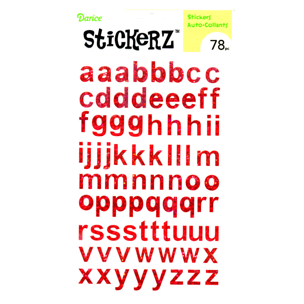 Glitter Alphabet Stickers /  Estampas de Alfabeto Stickers Darice