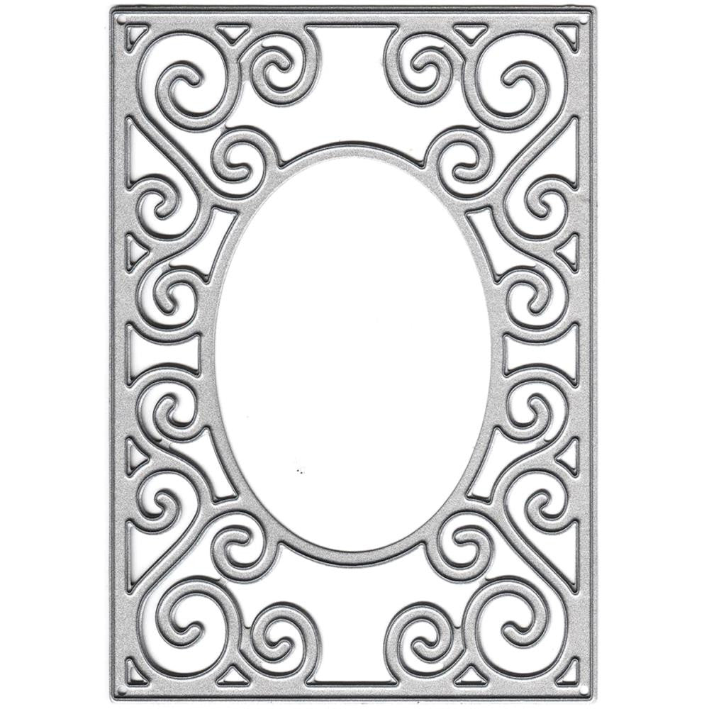 Suaje de Corte de Marco Decorativo / Decorative Rectangle with Oval Frame die Dados de Corte / Suajes / Troqueles Joy Crafts