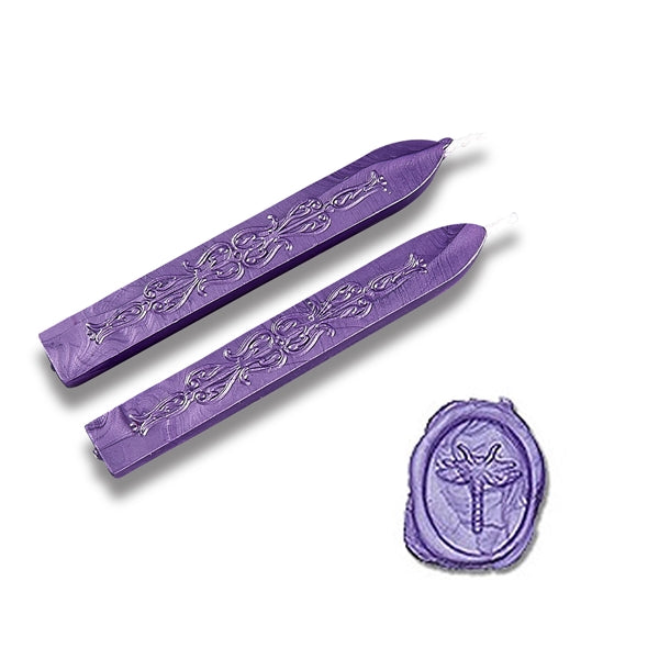 Sealing Wax Sticks W/Wick Lilac / 3 Barras de Lacre Lila Adornos / Embellishments Manuscript