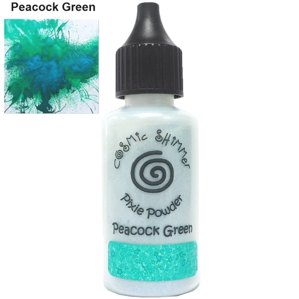 Cosmic Shimmer Pixie Powder Peacock Green / Polvo Colorante Verde Pigmentos Creative Expressions