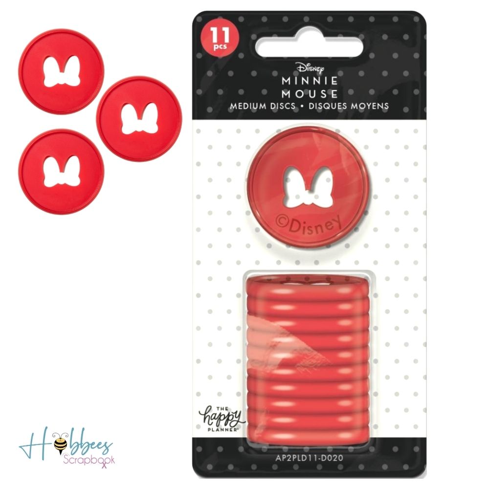 Minnie Mouse Bow 1.25 Inch Discs / Anillos para Libreta o Agenda Minnie Mouse Discos para Planners Me &amp; My Big Ideas