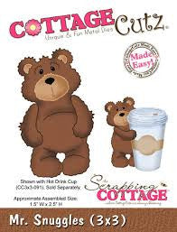 Mr. Snuggles Die /  Suaje de Oso Dados de Corte / Suajes / Troqueles Cottage Cutz