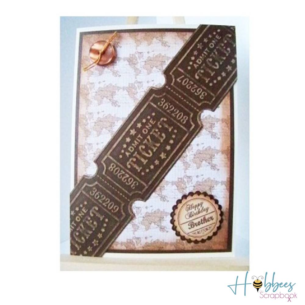 Embossing 2.5 in 12 in Ticket / Folder de Grabado Ticket Descontinuado Darice