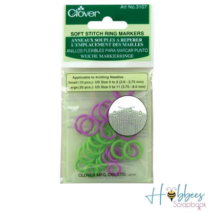 Soft Stitch Ring Markers / Anillos Flexibles para Marcar Puntos Tejido Clover