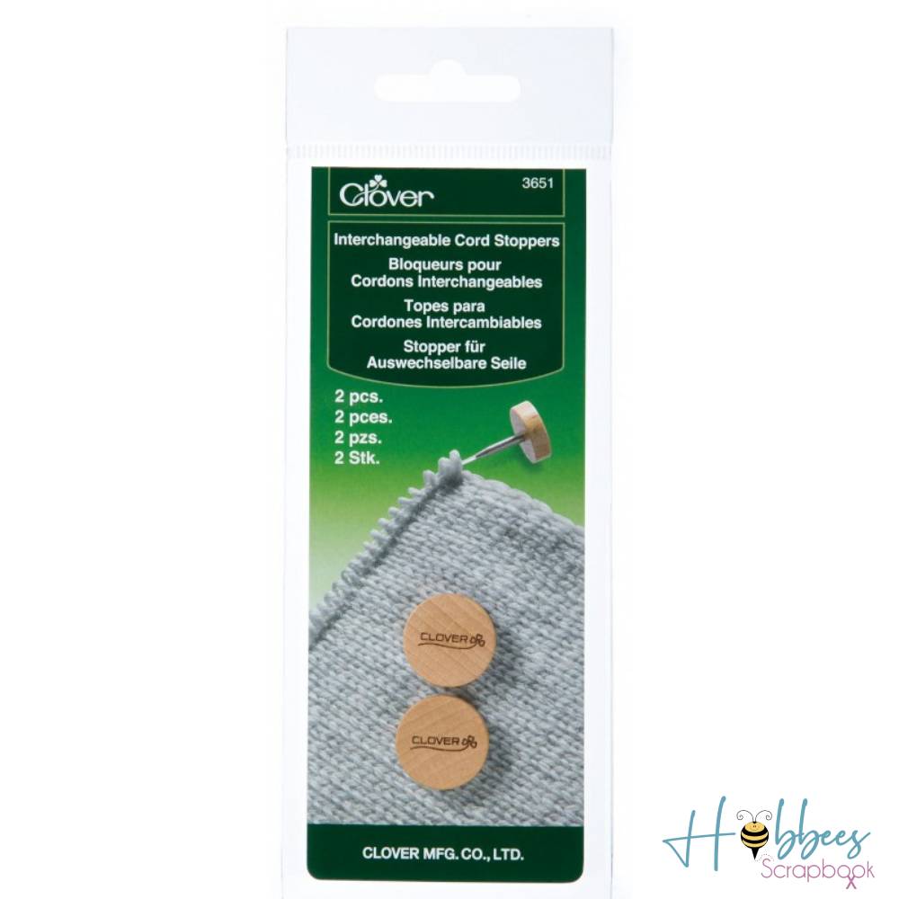 Interchangeable Cord Stoppers / Topes para Cordones Intercambiables Tejido Clover