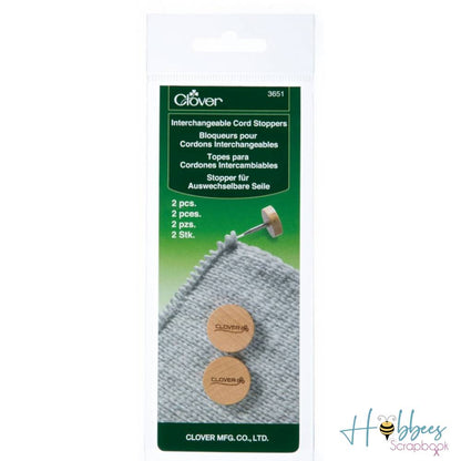 Interchangeable Cord Stoppers / Topes para Cordones Intercambiables Tejido Clover