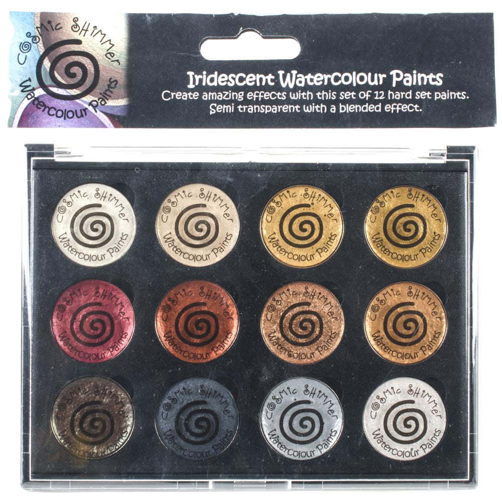 Cosmic Shimmer Watercolors Metallics / Kit de Acuarelas Iridescentes Acuarela Creative Expressions