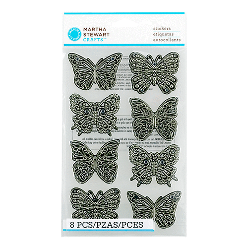 Elegant Filigree Butterflies / Autoadhesivos de Filigrana  Elegante de Mariposa Stickers Martha Stewart