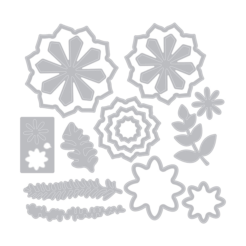 Thinlits Dies Succulent Wreath / Suajes de Hojas y Flores Dados de Corte / Suajes / Troqueles Sizzix