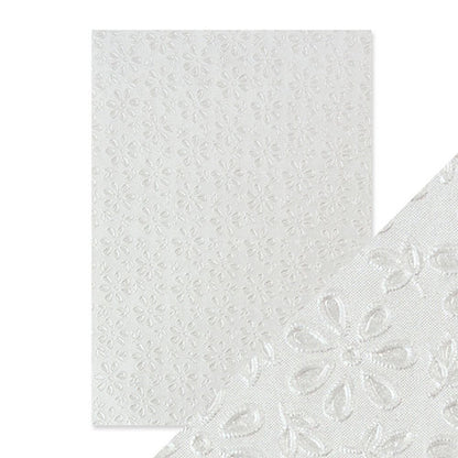 Embossed Cotton Papers English Lace / Papel Algodón Repujado Descontinuado Craft Perfect