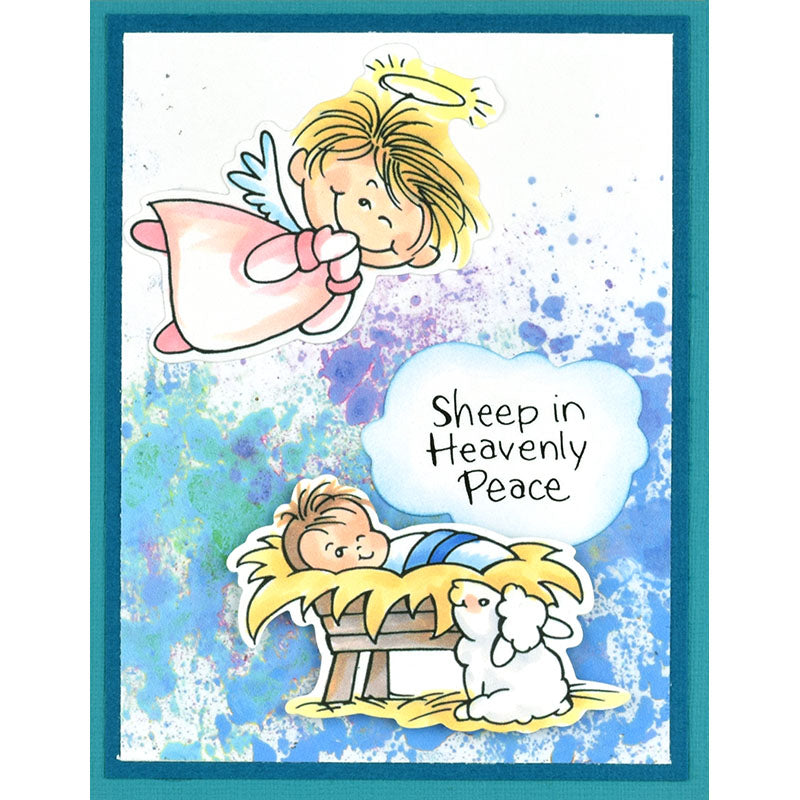 Heavenly Kiddo Cling Stamps / Sellos de Goma Cling de Angelito Sellos Stampendous