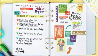 Journal Peace Binder / Paquete de Agenda y Separadores Agendas y Journals Kelly Creates