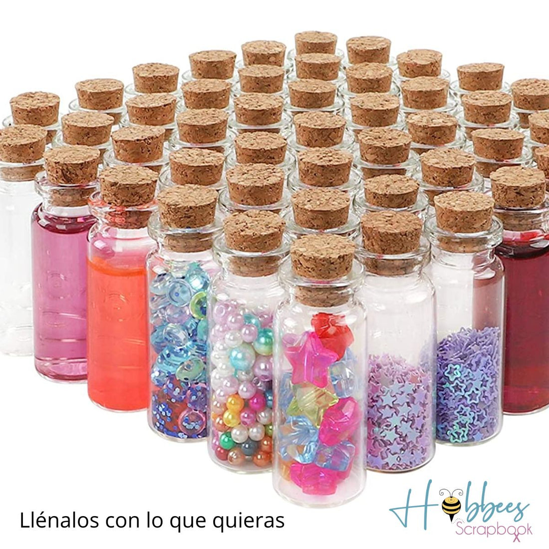 Frasquitos de Vidrio / Mini Glass Containers Almacenamiento y Organización Craft Medley