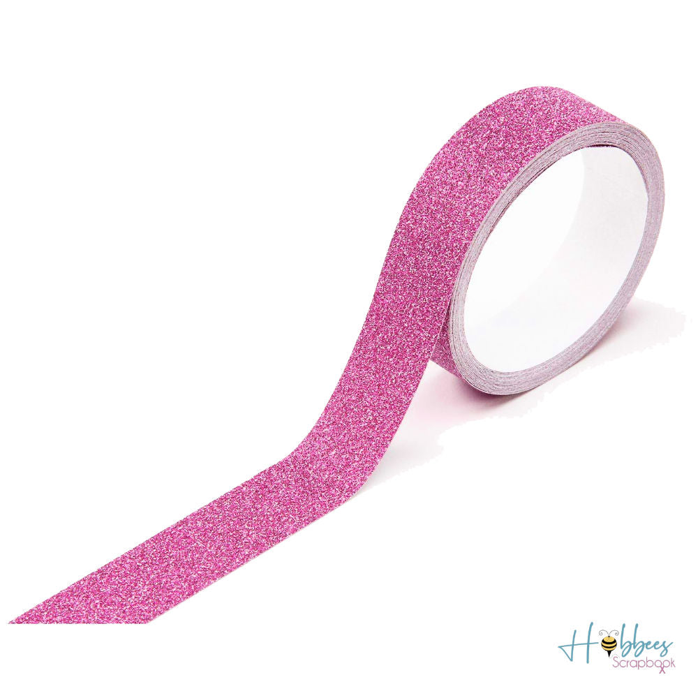 Sparkle Tape Hot Pink / Cinta Adhesiva Rosa Intenso Brillante Washi Tape Darice