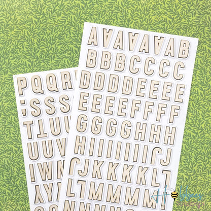 Evergreen &amp; Holly Thickers Stickers / Pegatinas de Alfabeto Stickers Vicki Boutin