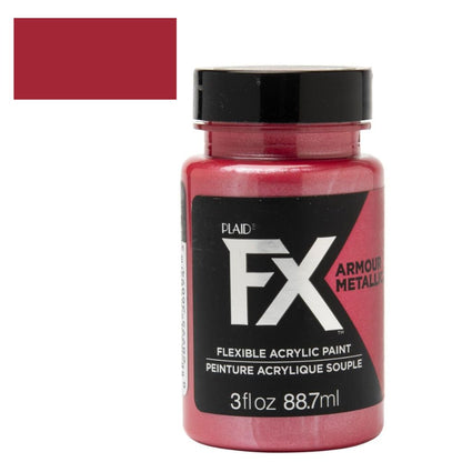 FX Armour Metallic Paint Dragons Breath / Pintura metalizada Color Rojo Acrìlicos Plaid FX