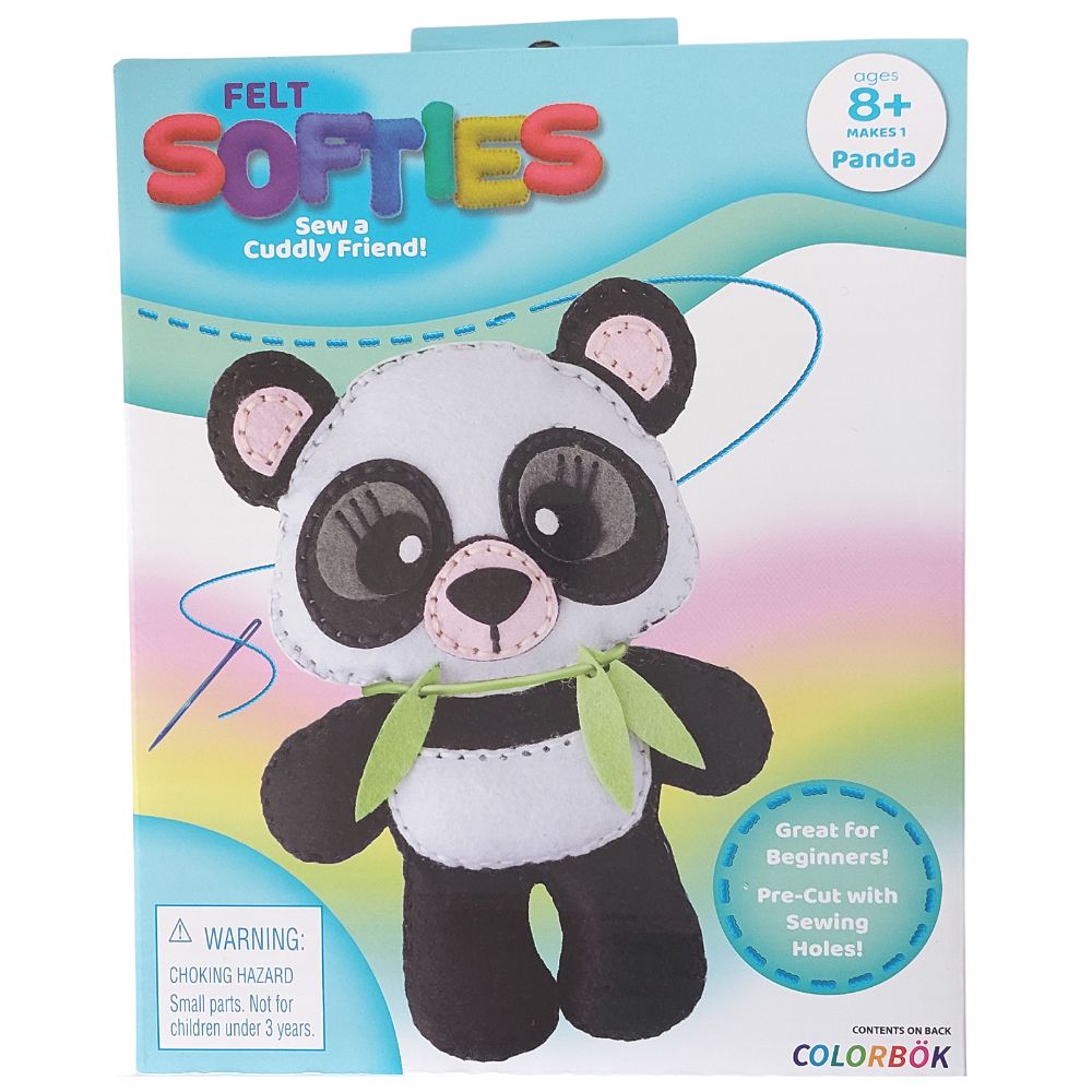 Felt Softie Panda Kit / Set Para Armar un Panda de Fieltro Costura Colorbok