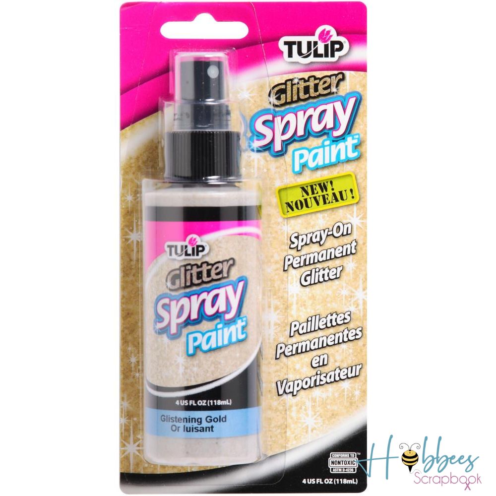 Tulip Fabric Spray Paint Gold Glitter / Spray para Tela con Purpurina Oro Pintura para Tela Tulip