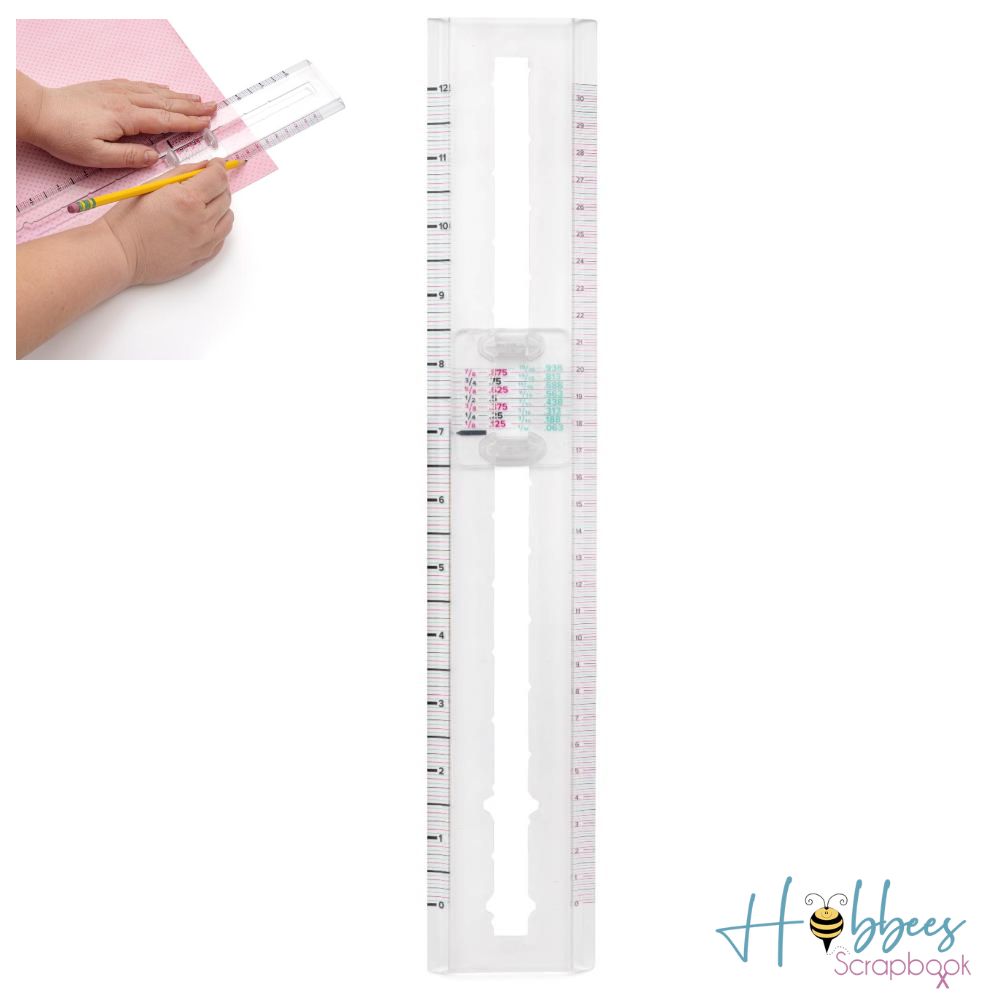 Color Convert Ruler 12&quot; / Regla de Conversión Herramientas We R Memory Keepers