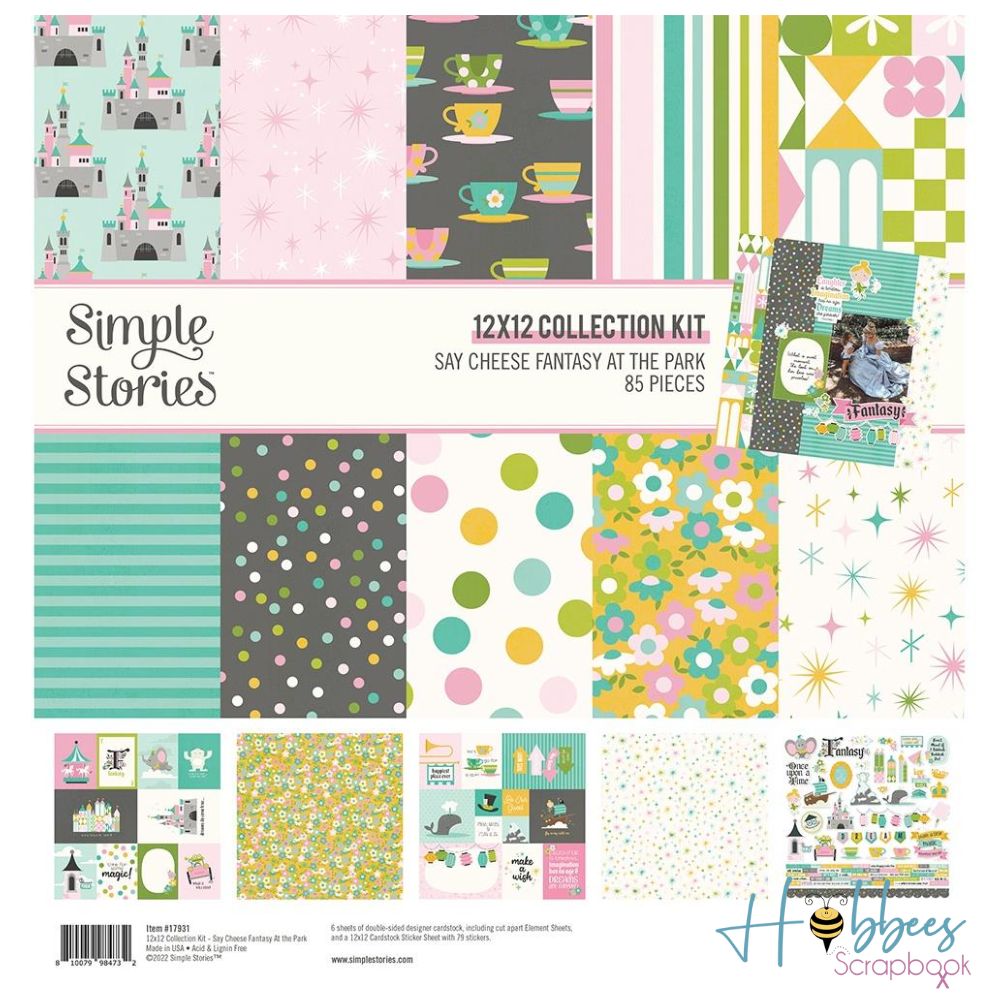 Collection Kit 12 x 12 Say Cheese Fantasy At The Park / Kit Papel Doble Cara Papel Echo Park