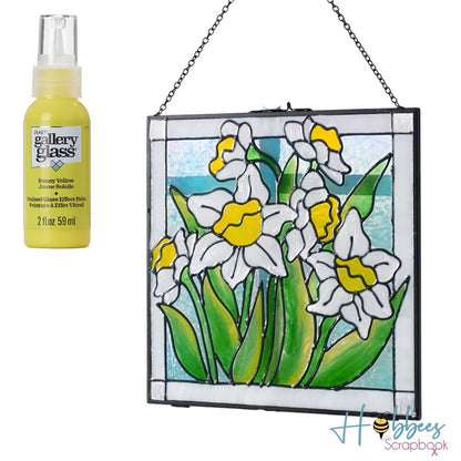 Gallery Glass Paint Sunny Yellow / Pintura para Vitral Amarillo Vitral Folk Art