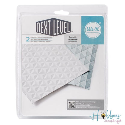 Next Level 3D Embossing Folders Geometric / Folders de Grabado Profundo Geometrico Folders de Grabado We R Memory Keepers