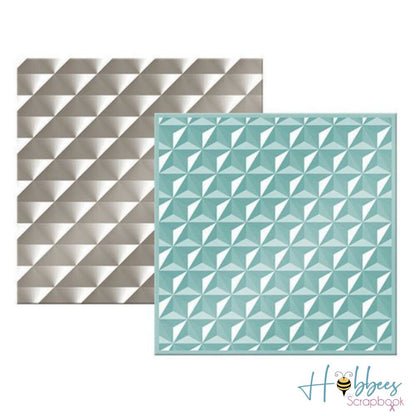 Next Level 3D Embossing Folders Geometric / Folders de Grabado Profundo Geometrico Folders de Grabado We R Memory Keepers