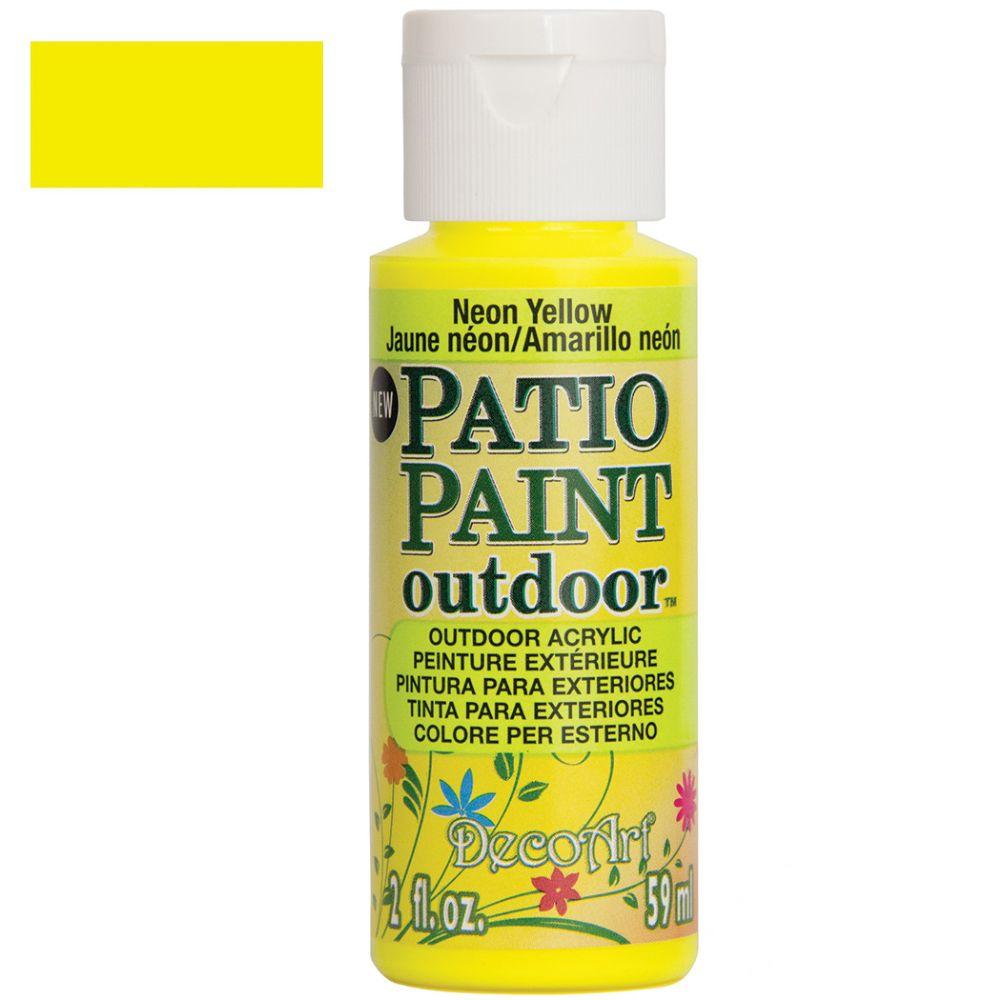 Patio Paint Neon Yellow / Pintura para Patio Amarillo Neón Acrìlicos DecoArt