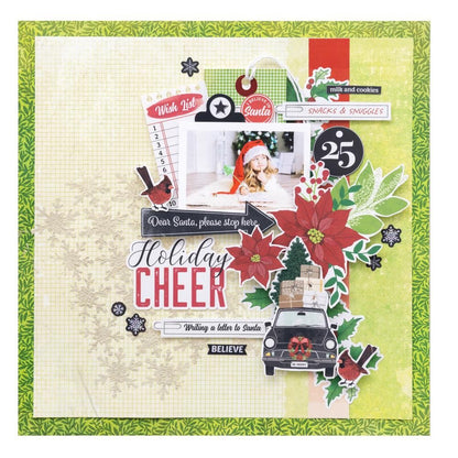 Evergreen &amp; Holly Paper Pad 12in / Bloc de Papel de Navidad Papel American Crafts