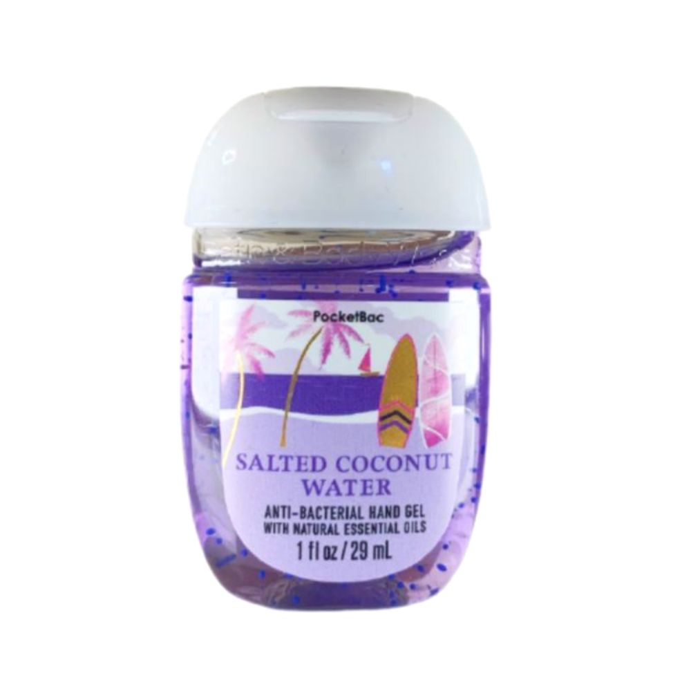 Salted Coconut Water Pocketbac Sanitizers / 4 Antibacteriales  de Bolsillo en Gel Beauty Bath &amp; Body Works