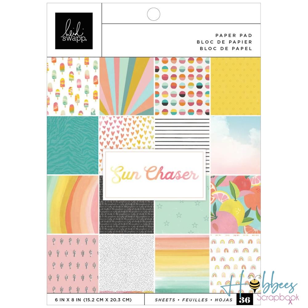 Heidi Swapp Single-Sided Paper Pad 6 x 8&quot; Sun Chaser / Block de Papel Cazador de Sol Papel Heidi Swapp