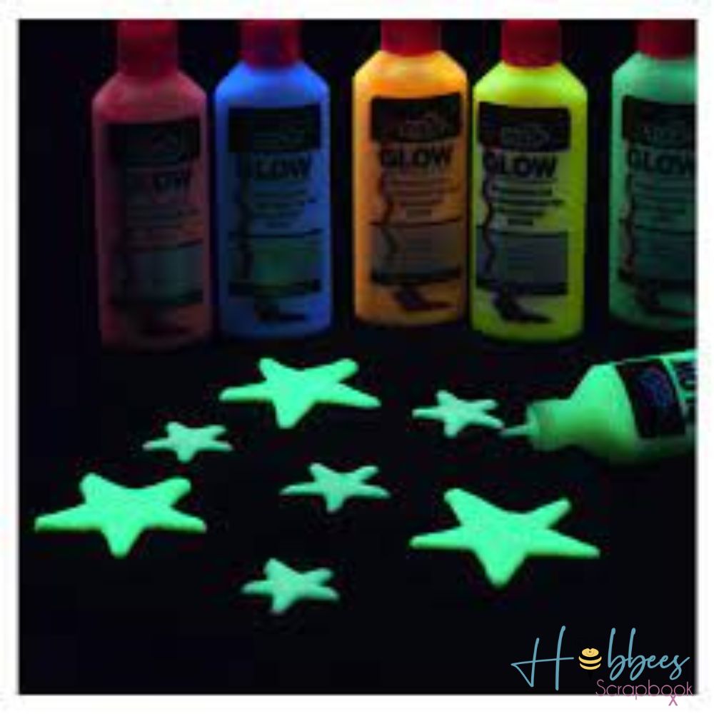 Dimensional Fabric Paint Pack Glow in the Dark  / Pintura para Tela que Brilla en la Oscuridad Pintura para Tela Tulip