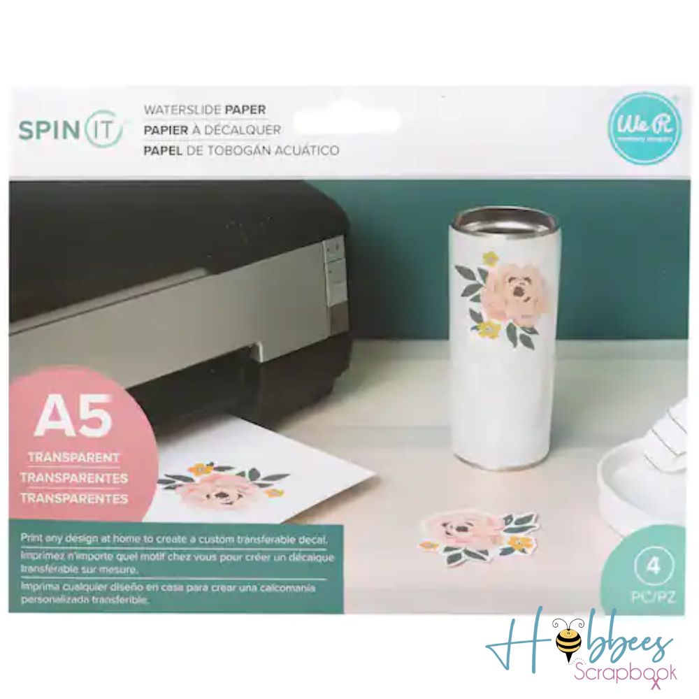 Spin It Water Slide Paper / Papel Transferible Acetato y Especializados We R Memory Keepers