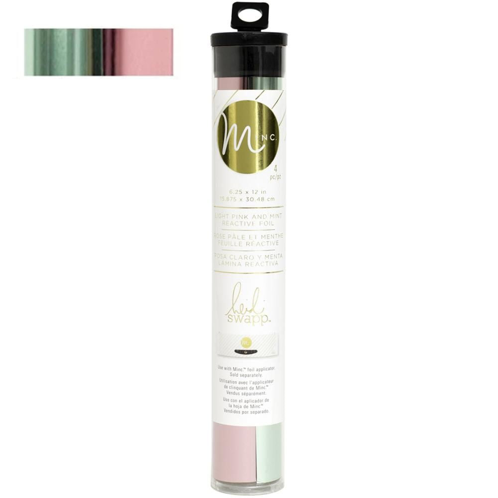 Minc Mint &amp; Light Pink Reactive Foil / Rollo de Papel Metalizado Menta con Rosa Claro Foil Heidi Swapp