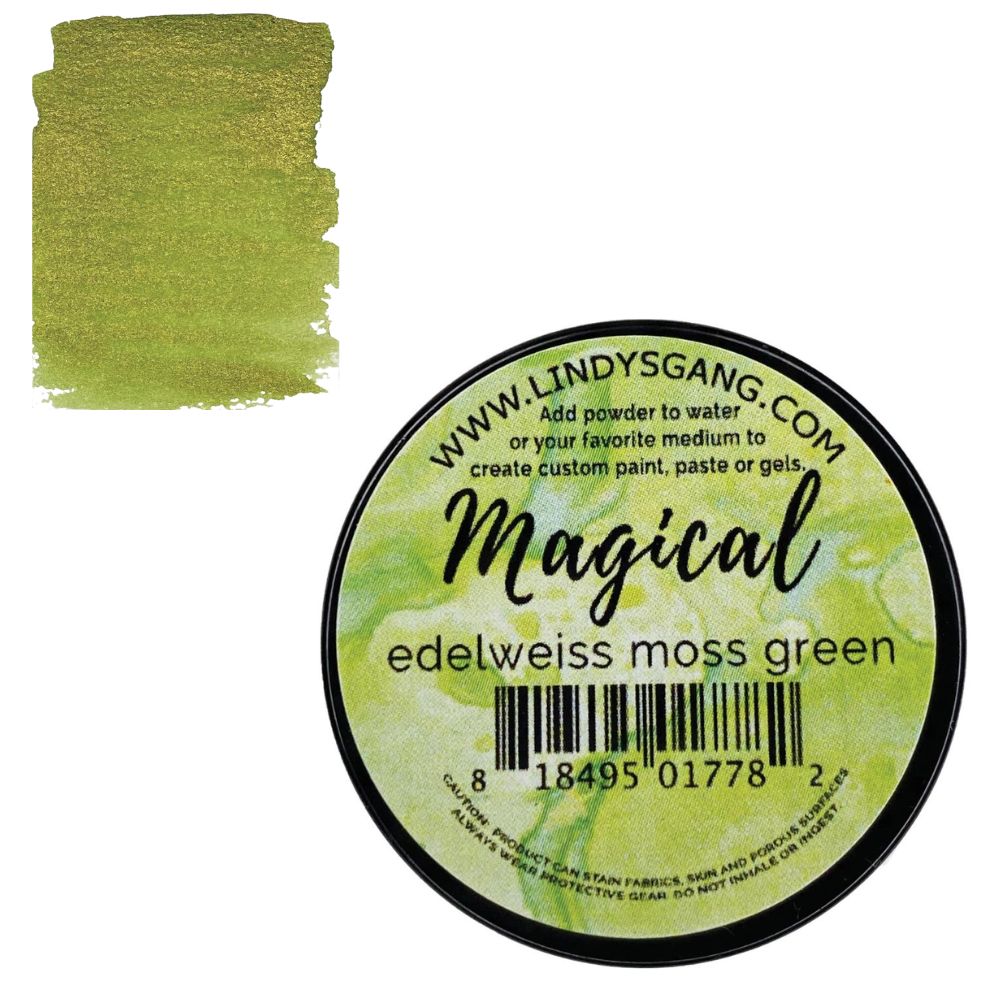 Magicals Edelweiss Moss Green / Pigmento Acuarelable en Polvo Verde Acuarela Lindy&