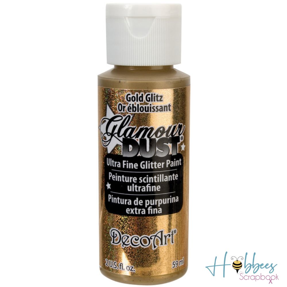 Glamour Dust Glitter Paint Gold Glitz / Pintura con Purpurina Oro Acrìlicos DecoArt