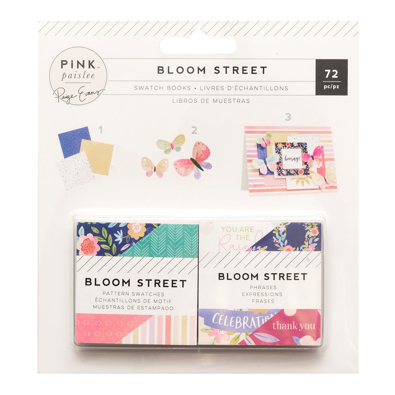 Bloom Street Mini Paper Pads / 2 Mini Blocks de Papel Floreciendo Papel Pink Paislee