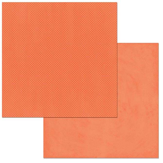 Tangerine Dot Cardstock / Cartulina Textuizada de Puntitos Doble Cara Papel BoBunny