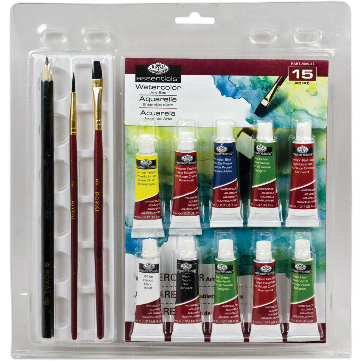 Watercolor 15pc / Kit de Acuarela 15 piezas Acuarela Royal Langnickel