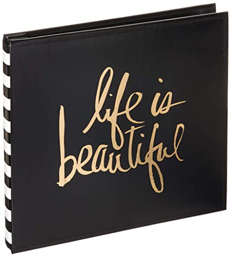 Storyline2 Post Bound Gold Life Album / Álbum Negro y Dorado Life is Beautiful Albumes Heidi Swapp