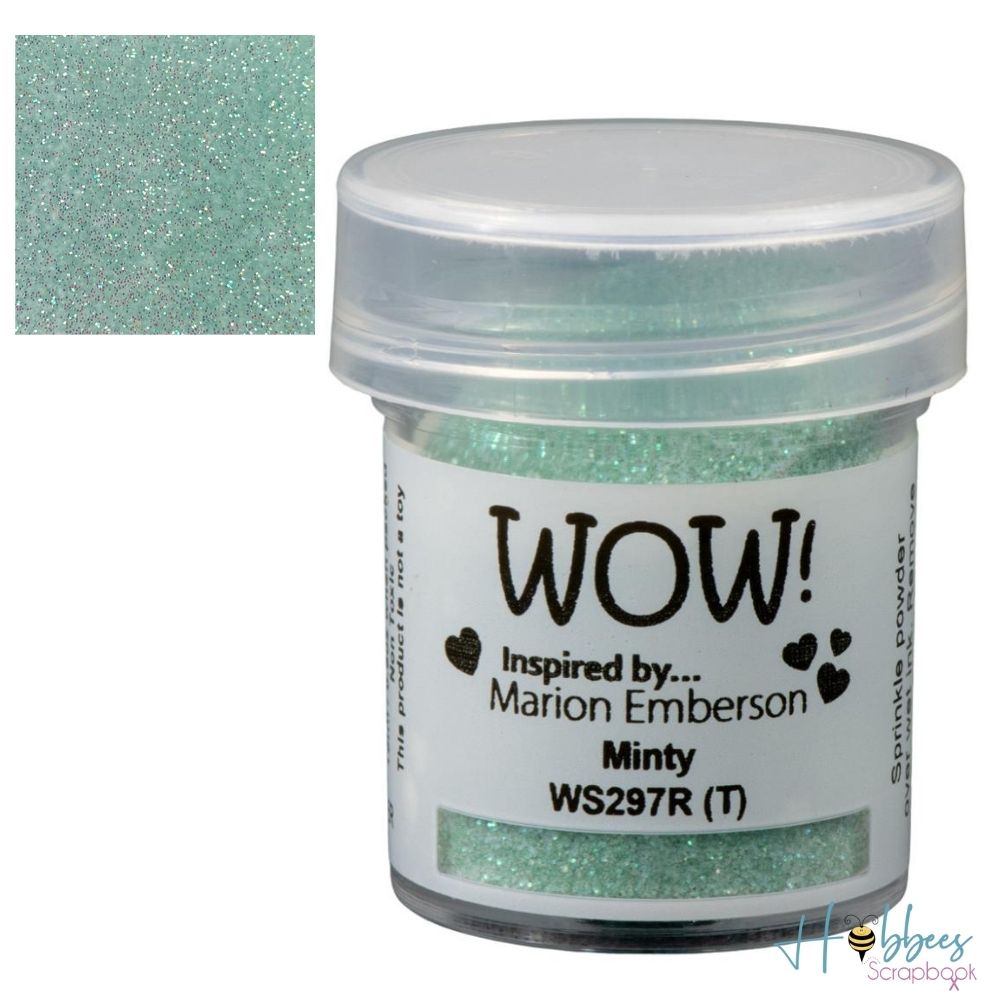 Minty Embossing Powder / Polvo de Embossing Menta Translúcido Polvos de Embossing Wow!