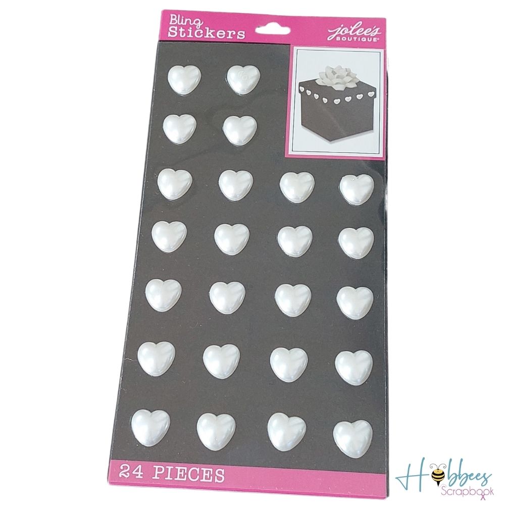 Pearl Heart Gems / Gemas Adhesivas de Corazón Aperladas Stickers Jolee&