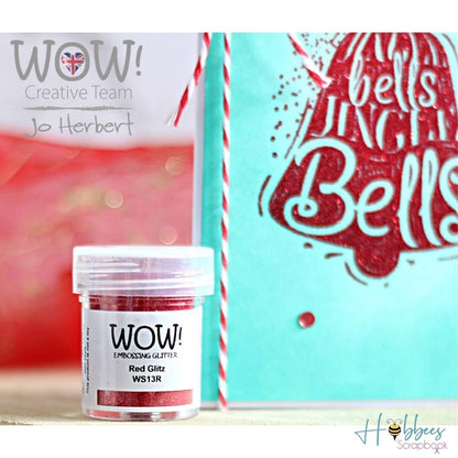 Red Glitz Embossing Powder / Polvo de Embossing Rojo Brilloso Polvos de Embossing Wow!