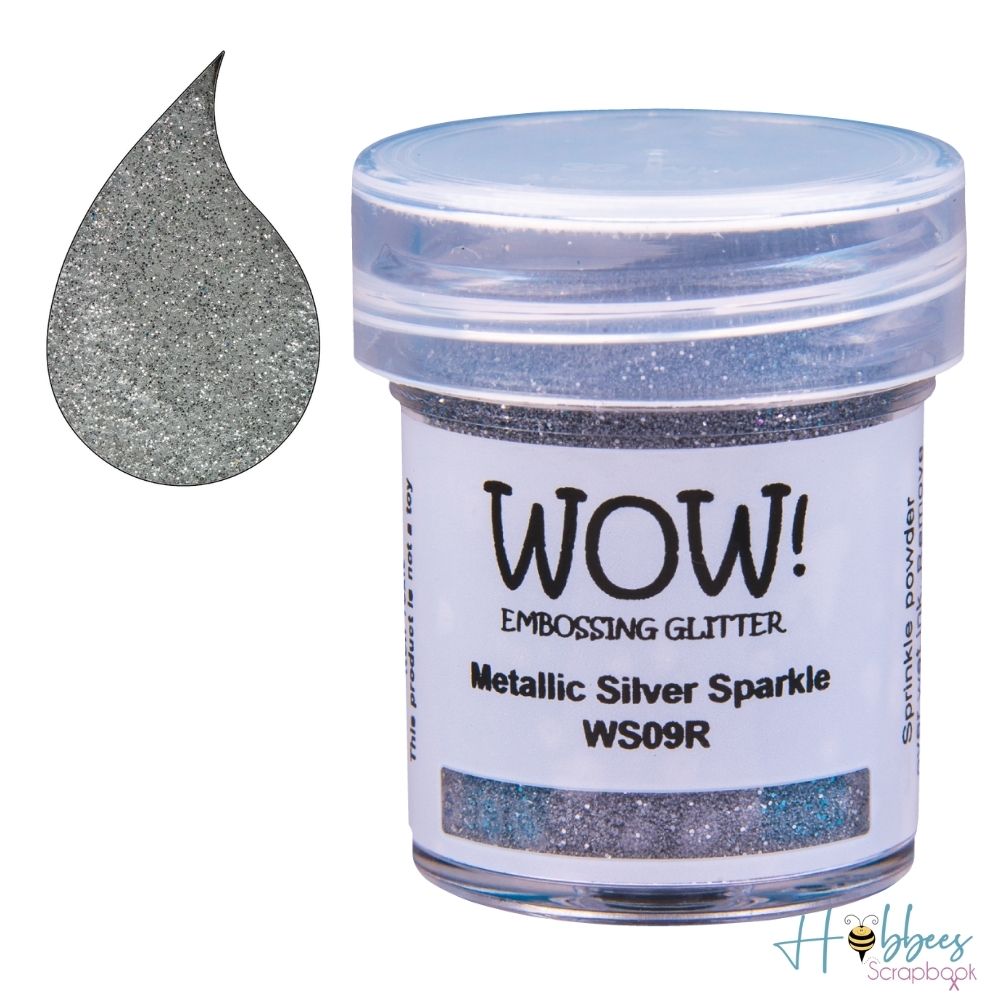 Metallic Silver Embossing Powder / Polvo de Embossing Plata Metálica Brillante Polvos de Embossing Wow!